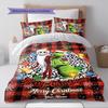Name Custom Christmas Movie Pattern Bedding Set Quilt Cover Pillowcase Home Decor Gift (1 * duvet cover + 2 * pillowcase, without core)