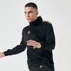 Adidas Винтажная спортивная однотонная повседневная куртка с воротником-стойкой и логотипом, куртка унисекс, черная, золотая TR90JT-BG