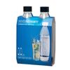 SodaStream Black 1L Slim Carbonated Bottle Twin Pack (2-Pack)
