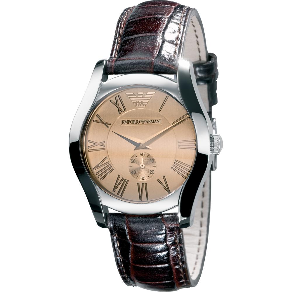 Emporio Armani Женские кварцевые часы Valente из натуральной кожи среднего коричневого цвета AR0646