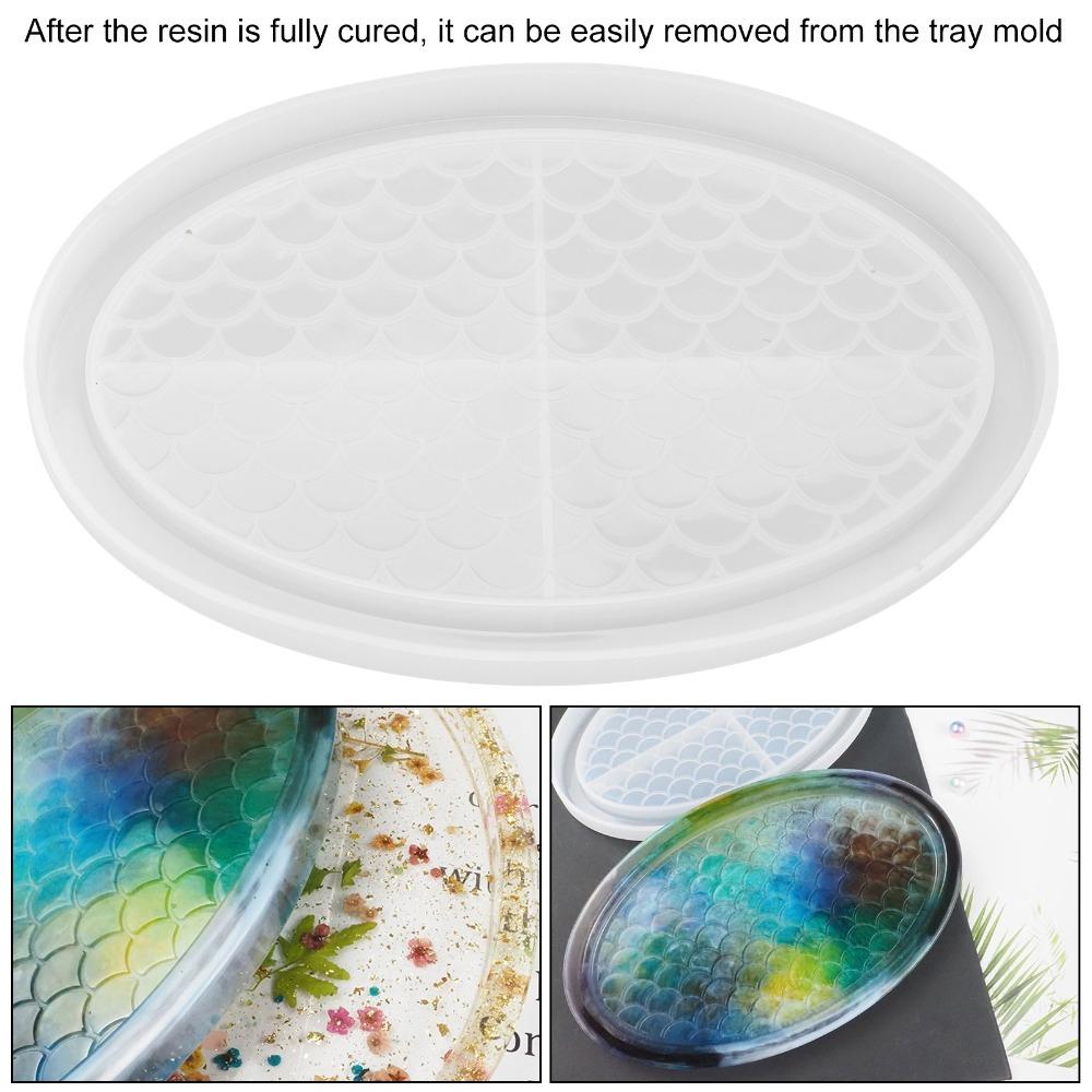 Soft Silicone Silicone Tray Mold Easily Demold Fruit Tray Mold Oval Tray Mold DIY Craft