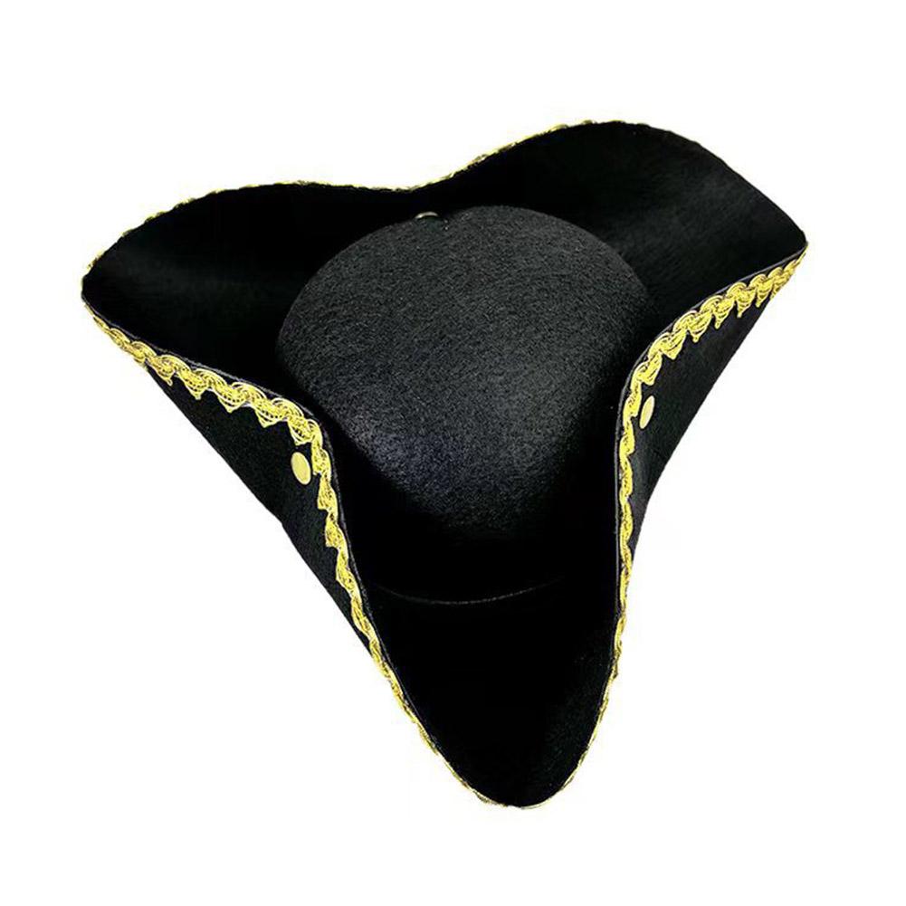 Пиратская шляпа для сценического шоу, для косплей-вечеринки, мягкая треуголка, костюмированная шляпа для Хэллоуина, пиратская шляпа Pa N8M4