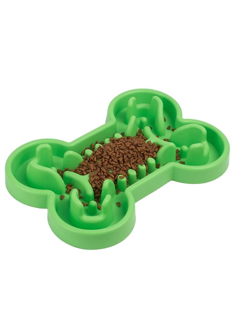 Миска для собак из мягкой резины для домашнего животного, медленная кормушка, противоскользящая, антизаглатывающая, дорожная миска для кошек и собак, кормление едой, медленная кормушка