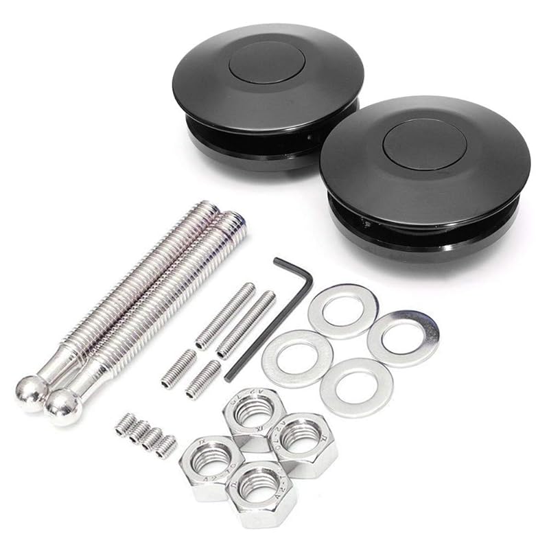 STETION Quick Release Latch License Plate Lock Clip 4Pcs 1.25" Diameter Aluminum Alloy Car Hood P Lock Clip Kit For Bumper Hood License Plate (4 Pack