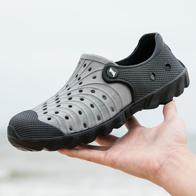 Модные летние мужские сандалии Baotou Hollow Out Large Color Matching Beach Shoes Non Slip Wear Resistance Airful Casual Sandals 40-46