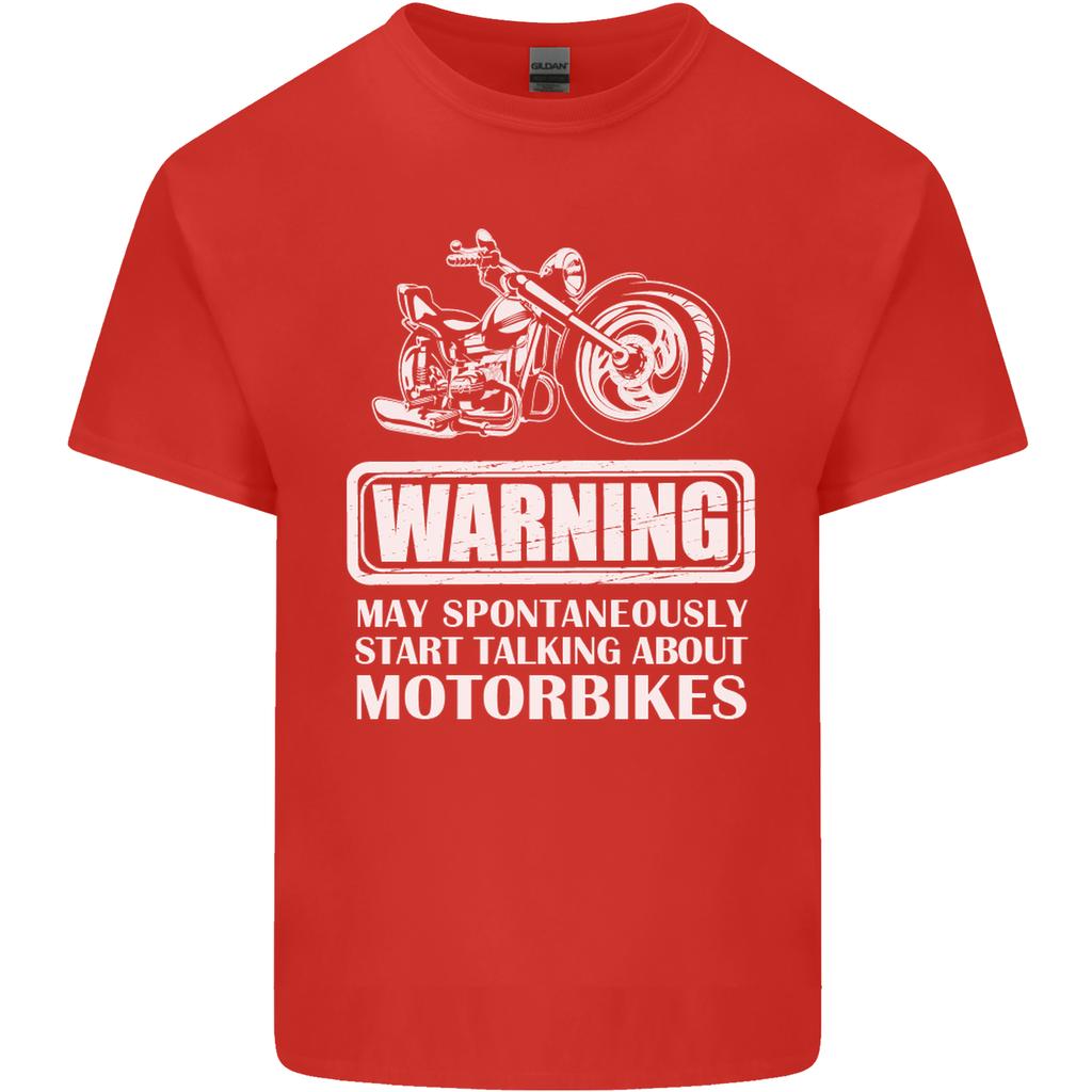 Start Talking About Motorbikes Funny Biker Unisexs Light Cotton TShirt