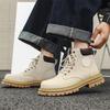 2024 Пара ботинок из ревеня Классические износостойкие альпинистские ботинки с большой головой Минималистичные ретро британские ботинки мартин 6519-X