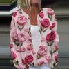Женская повседневная мода с принтом, длинный рукав, кардиган, куртка на пуговицах