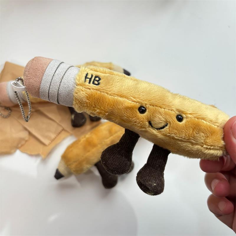 Cute Simulation Pencil Plush Dolls Toys Keychain Bag Pendant Backpack Ornaments Funny Birthday Gifts Cultural And Creative Toys