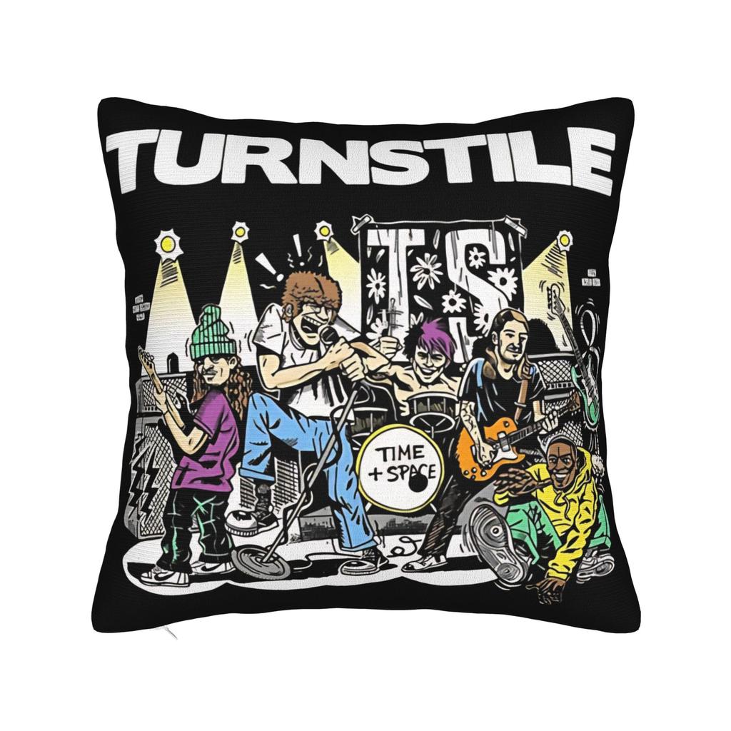 Decorative Pillow Covers Turnstile Rock Band Tour Merchandise Living Room Throw Pillow Case Cover Square Multiple Sizes