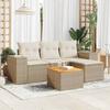 VidaXL Garden Lounge Set with Cushions 5 Pcs Beige Braided Resin 3225414