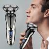 3-In-1 Men's Electric Shaver - USB Rechargeable Portable Shaver with Nose Hair Trimmer and 3D Floating Blade, Digital Display