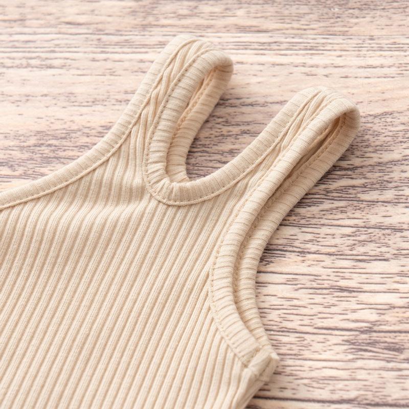 Детские узкие укороченные топы на бретельках для девочек, летние жилеты без рукавов на одно плечо