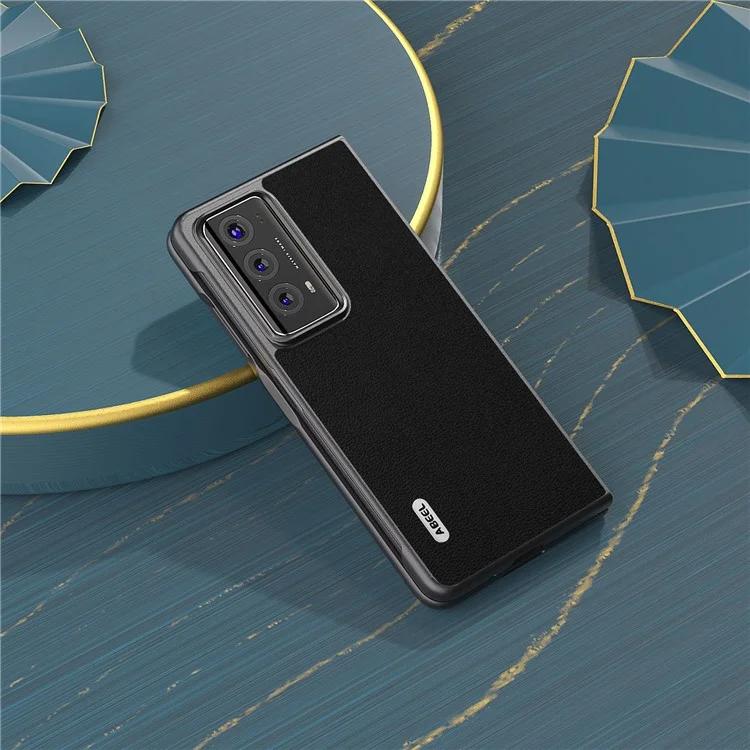 Чехол для телефона для ПК Honor Magic V2 5G из натуральной коровьей кожи с покрытием, чехол для телефона с текстурой личи