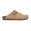 Women's Smooth Suede Leather Buckle Clogs