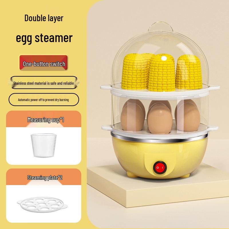 Stainless Steel Multifunctional Egg Cooker with Automatic Power-Off