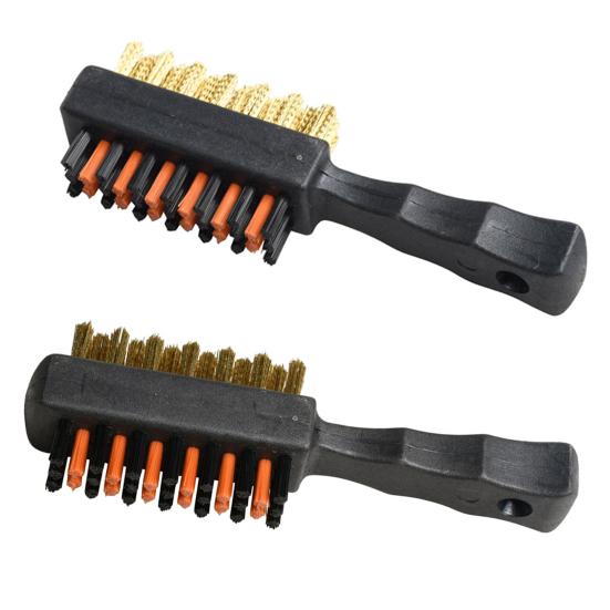 Щетка для гольфа с двухсторонними нейлоновыми щетинками, инструмент для чистки клюшек с карабином, аксессуар для сумки для гольфа для любителей гольфа