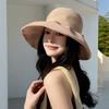 Новая маленькая стандартная шляпа-панама с бантом, летняя солнцезащитная шляпа от солнца, универсальная шляпа-панама, для путешествий на открытом воздухе, отпуска, пляжа, тренд