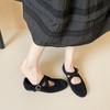 Weiwei Girl 9577-1 French Cross Buckle Mary Jane Shoes Women's 2025 New Ballet Flat Shoes