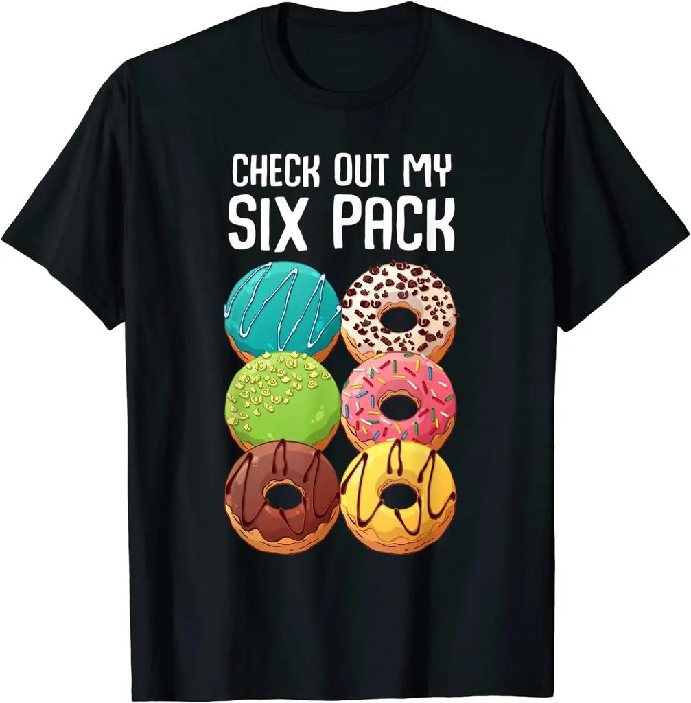 Проверьте мою футболку Six Pack Donut — забавная футболка, купоны на заказ, хлопковые топы, футболки для мужчин