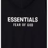 Fear of God Essentials Классическая толстовка Винтажная черная Мужские топы 192AS252061F