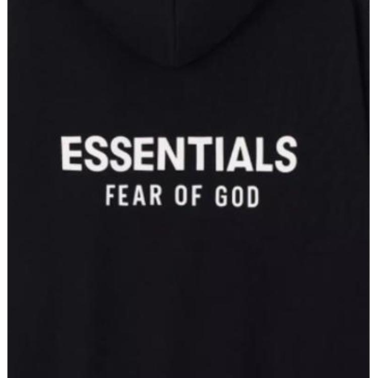 Fear of God Essentials Классическая толстовка Винтажная черная Мужские топы 192AS252061F