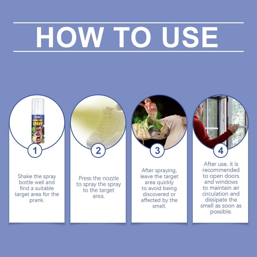 DOWMOO Спрей-вонючка для розыгрышей на День дурака - Портативный и концентрированный.