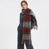 Retro Tassel Shawl Long Winter Cashmere Scarves Elegant Plaid Scarf  Women/Men