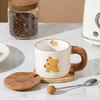 Милая кружка в виде животного Капибара керамическая чашка для питья в офисе домашняя кружка Horsepibala чашка для воды с крышкой ложка