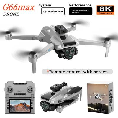 Оригинальный G66 Новый складной GPS-дрон 4,5-дюймовый экран 8K Кинокамера Оптическое позиционирование по потоку 5G WIFI 360° Интеллектуальное избегание препятствий Бесколлекторный летательный аппарат