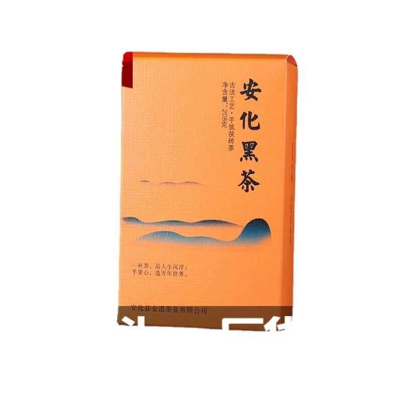 208g Hunan Anhua Black Tea Authentic Golden Flower Hand-built Por Brick Tea