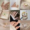 Adjustable Women's Ring Temperament Tide Ring Design Fashion Personality Commuter Style Index Finger Ring Wedding Party Jewelry Elegant Accessories