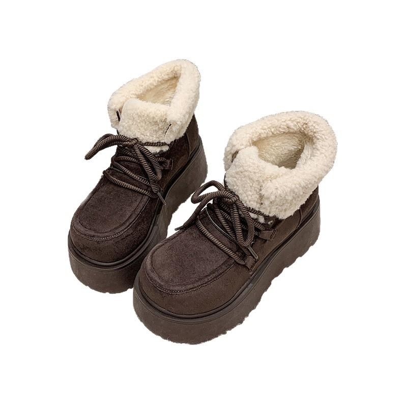 Теплые зимние женские ботинки 2025 осень-зима новые короткие ботинки хлопковая обувь женские бархатные утолщенные ботинки Мартина зимние ботинки