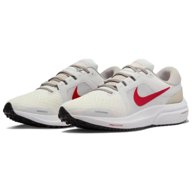 Nike Air Zoom Vomero 16 Белые красные женские кроссовки University Cream Summit-White Light-Iron-Ore DA7698-103