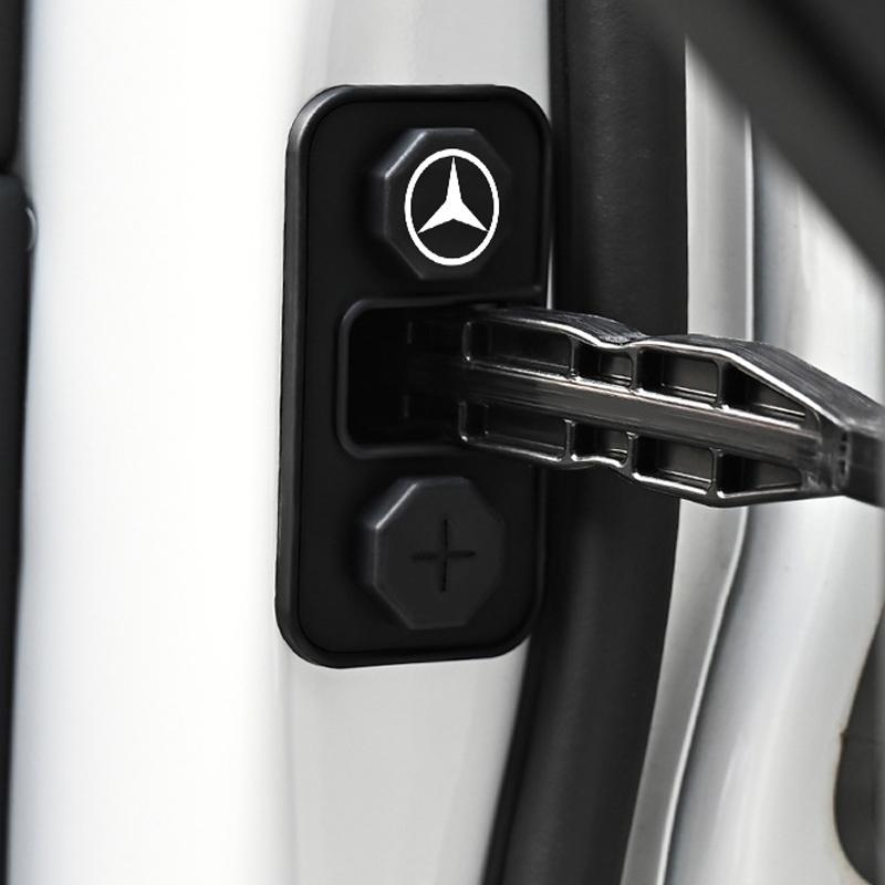 BLZ3   Car Door Lock screw protective Silicone Case Anti-Collision stickers for Mercedes Benz W203 W204 W205 W210 W211 car Ornaments