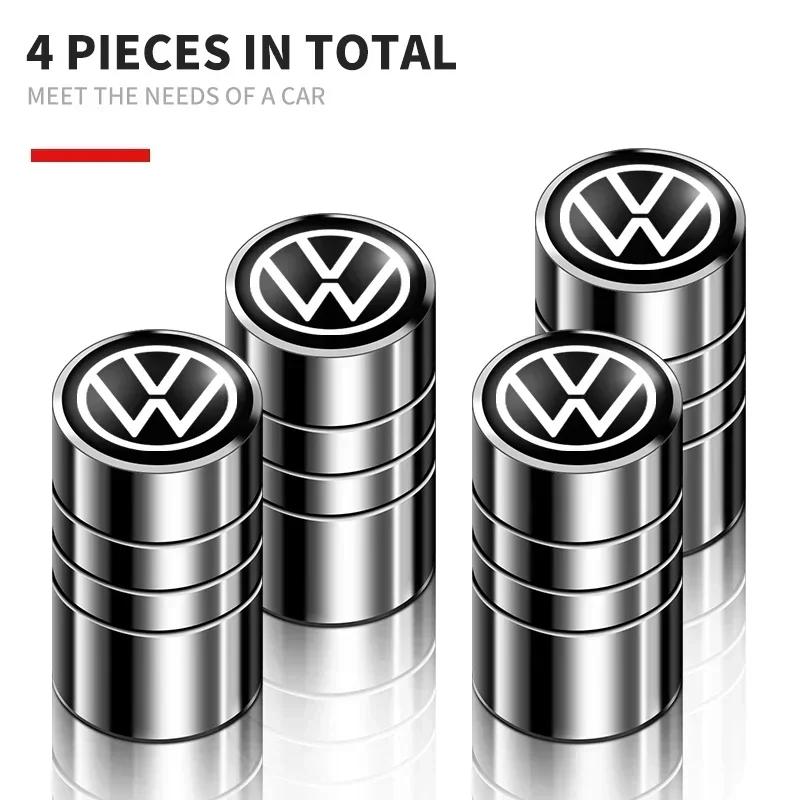 B5 Cars VW For Volkswagen 4Pcs Car Valve Caps Wheel Tires Air Tyre Stem Protective Cover For Volkswagen Golf Jetta Tiguan Touran