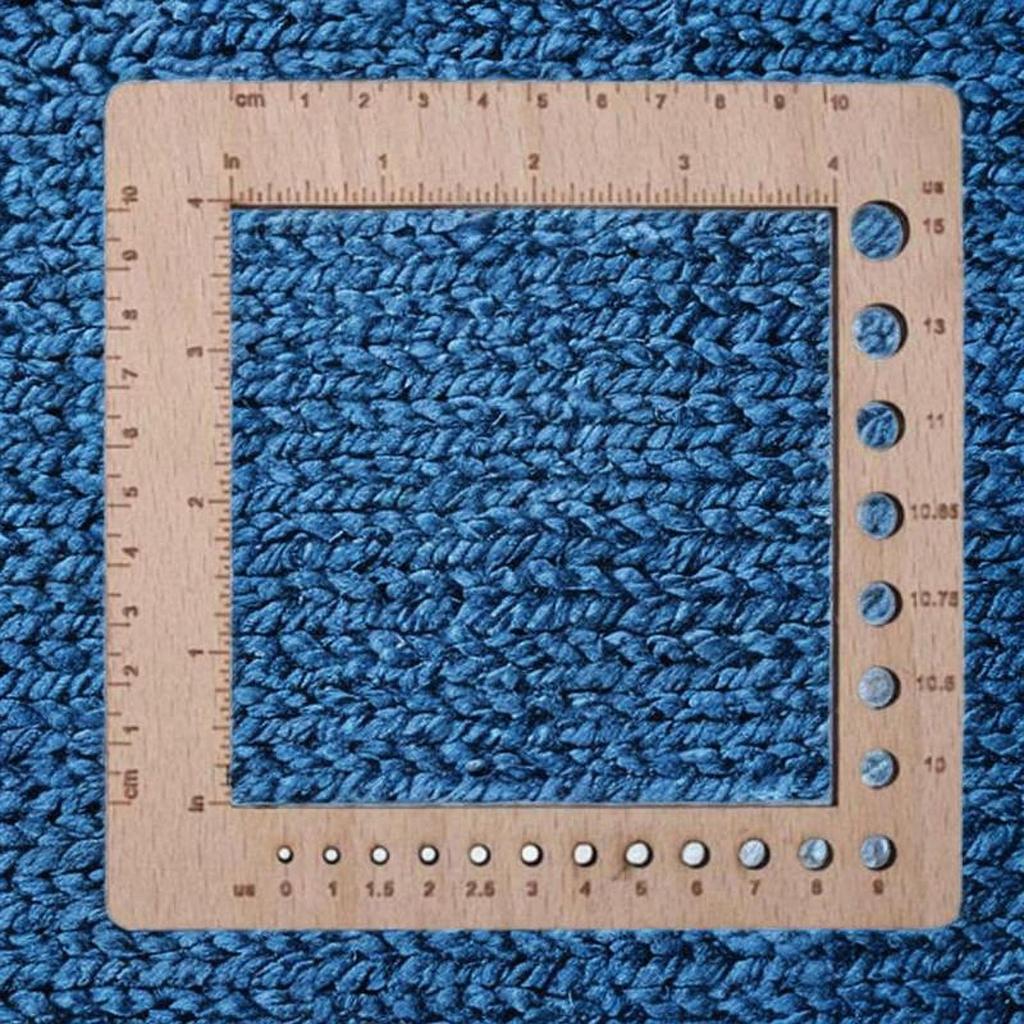 Knitting Gauge Ruler Practical Multifunction Small Craft Lightweight Needlework Counting Frame