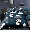 3D Panda Bedding Set Lovely China Black White Animal Duvet Cover King Queen Bamboo Comforter Cover 2/3pcs Polyester Quilt Cover