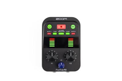 Zoom Zoom P2 Podcast Recorder, черный, размер ладони, оснащен функцией шумоподавления AI, распределительный USB-микрофон для записи, поддерживает 2 USB