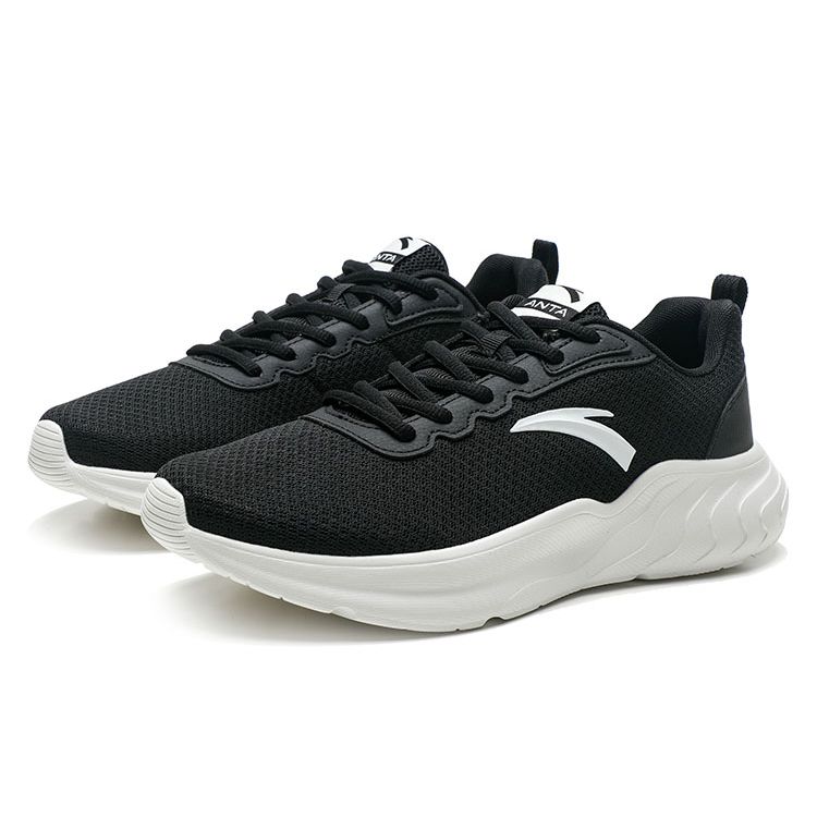 Anta Running Series Fabric Synthetic Leather Urban Running Non-Slip Wear-Resistant Low-Top Running Shoes Men Sneaker Black White 912345527--1