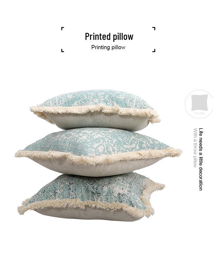 Ретро Кантри Принт Хлопково-Льняная Наволочка-Подушка