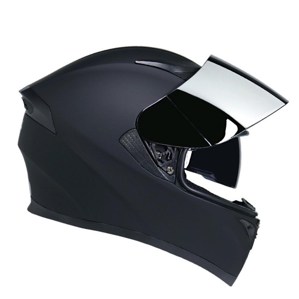 Double Lens Motorcycle Helmet Men's Off-Road Running Helmet Electric Vehicle Women's Winter Full Cap Full Helmet