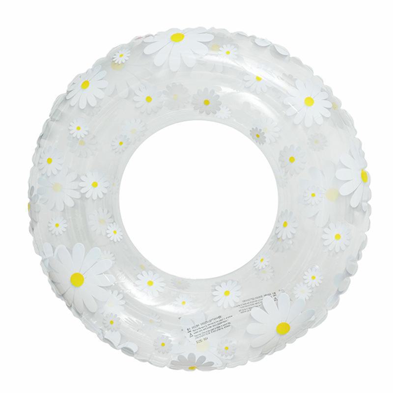 Children's and Adult Crystal Inflatable Swimming Ring with Double Airbag, Underarm Support, and Thickened Single Layer Design