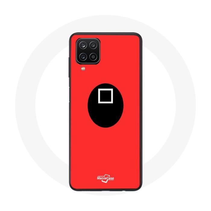 Case - Samsung - Galaxy A12 - Flexible - Red - Squid Game Soldier Mask