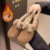 2025 зима новые бархатные теплые шапки туфли женские мягкая подошва нескользящие ленивые на одном педале модные биркенштоки женские хлопковые туфли