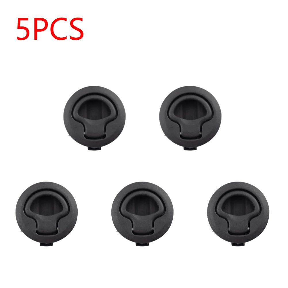 1-10Pcs Boat Door Latch Flush For Boat Pull Latch Plastic Marine Round 61*61*25mm Flush RV Handle Lock Boat Accessories
