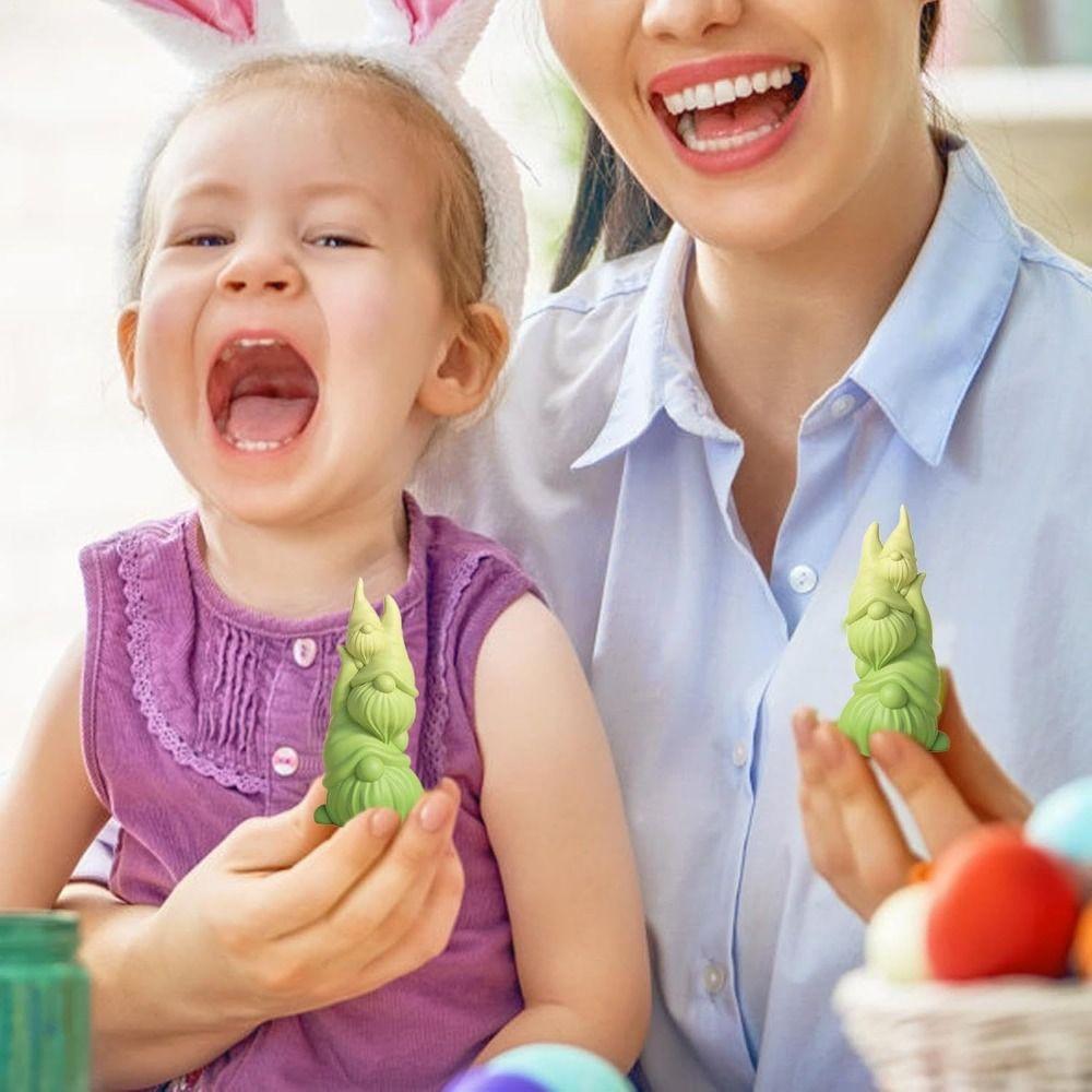 DIY Craft Easter Dwarf Mold Heat-Resistant Candle Making Tool Portable Chocolate Mold  Easter Gifts