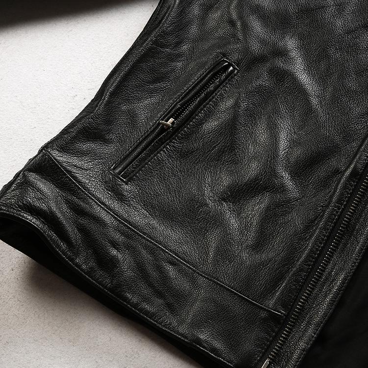 Мужская куртка из натуральной овчины, с воротником-стойкой, косой ромбовидный узор, повседневный мотоциклетный стиль