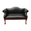 Bedroom Leather Loveseat/Single Sofa Miniature Furniture Model Doll Houses Couch Accessory Realistic Playset 1:12