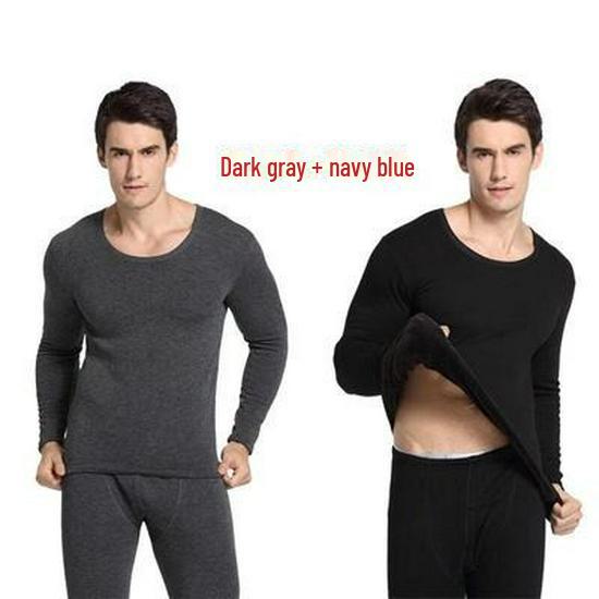 Men's Thermal Underwear Set: Buy One Get One Free. Autumn/Winter Cold-Proof, Includes 2 Sets with Velvet Lining.